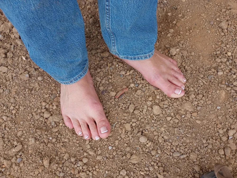 Dirty man feet