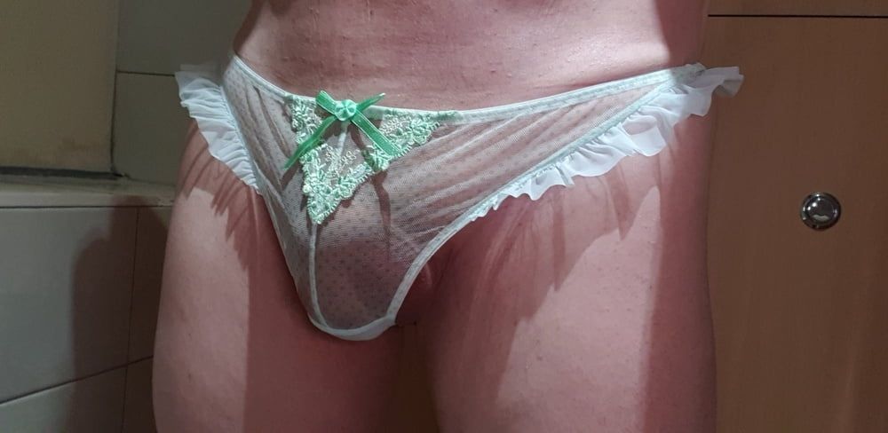 Playing in panties at work #3