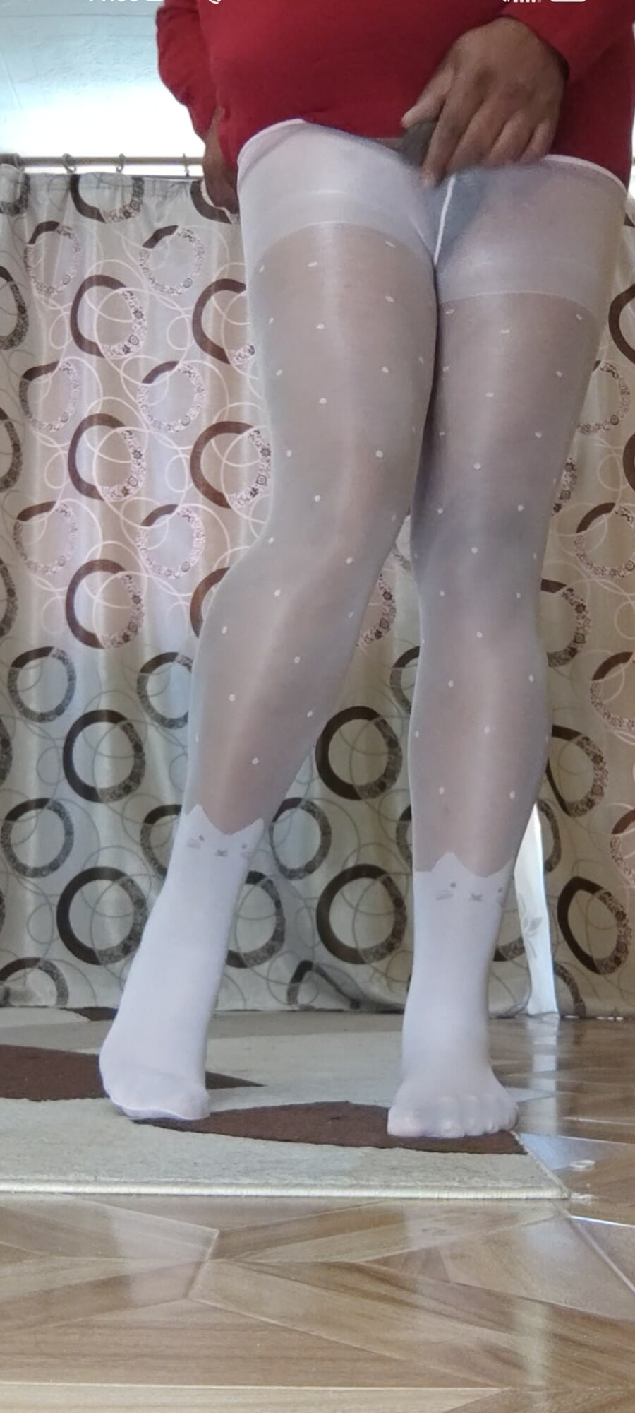 White pantyhose for teen #10