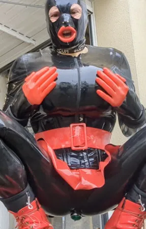 alison in rubber         