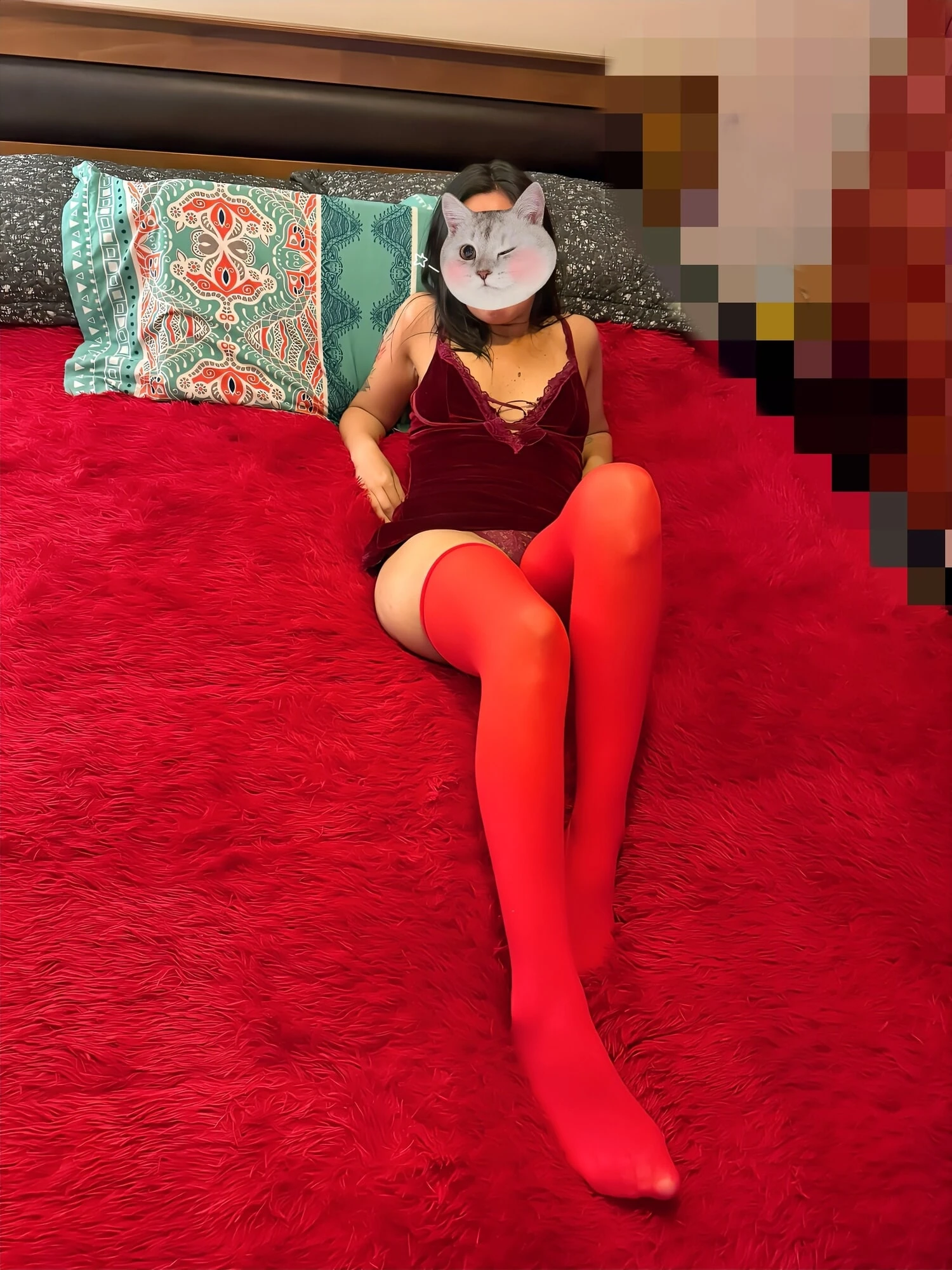 red mini dress and panties always ready #34