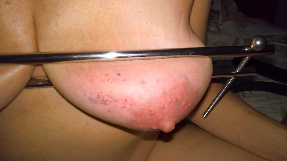 My clamped tits paddled #3