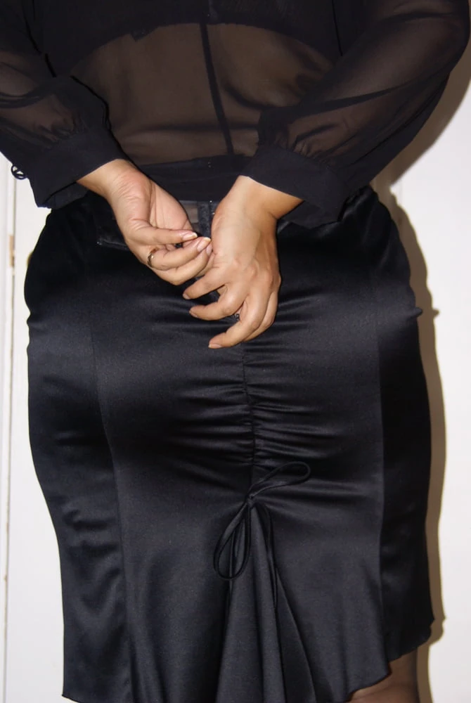 satin skirt #3