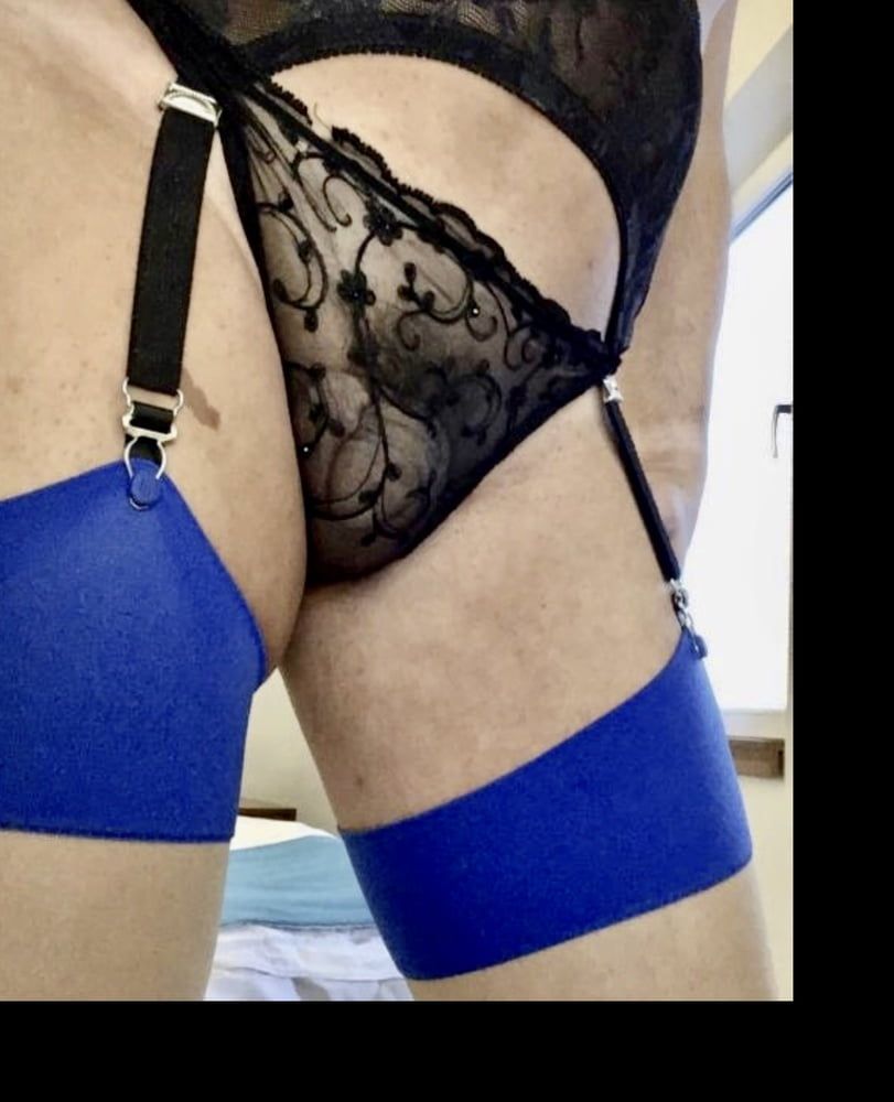 Blue Seamed Stockings  #14