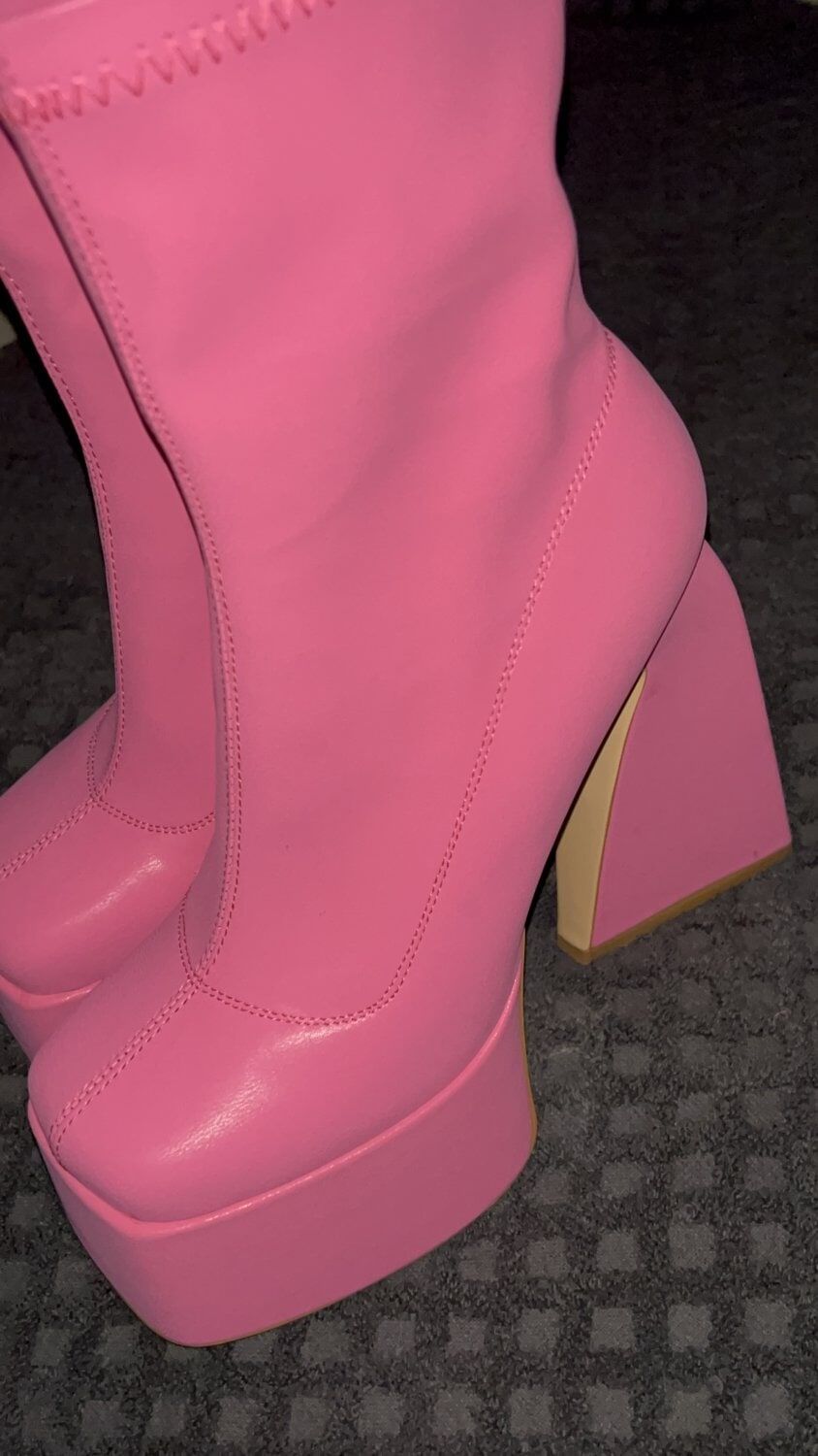  Cum on Pink Platform Boots #6