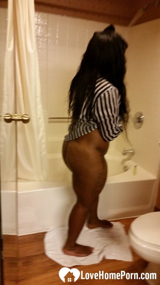 Black honey gets recorded as she showers #38