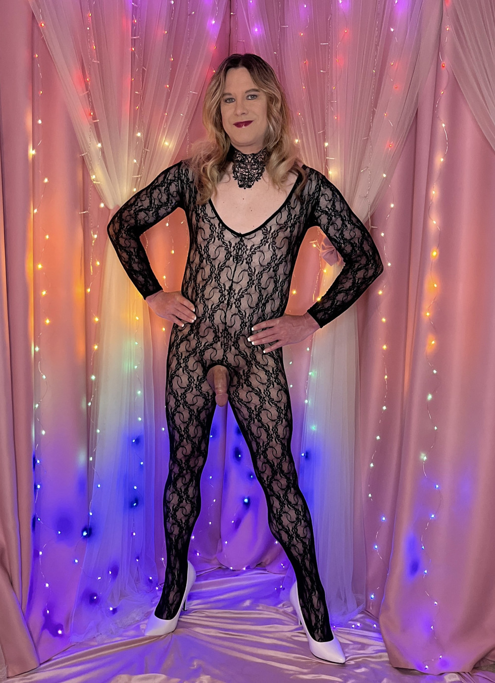 Joanie - Black Lace Bodystocking #29