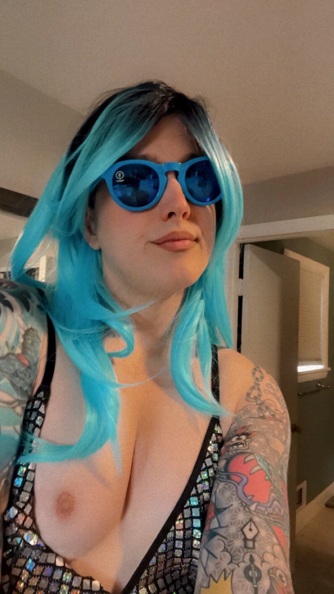 Sexy blue hair Femboy Deanna  #46