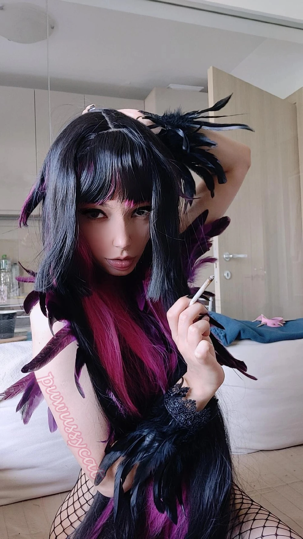 Succubus Smoking in fishnets #4