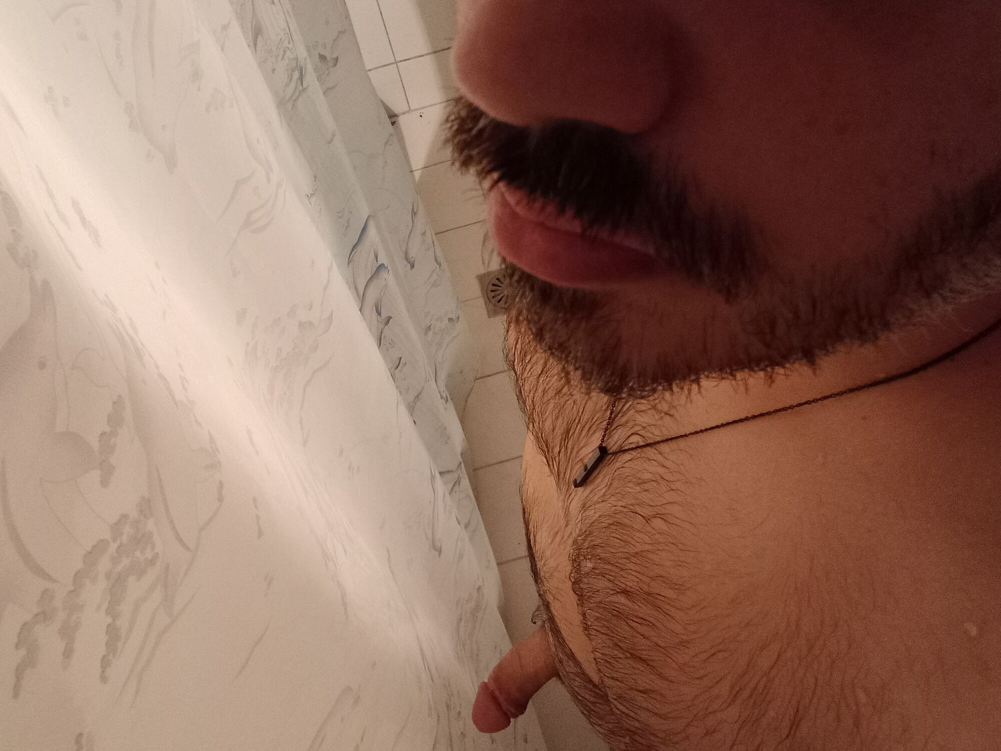 In the shower