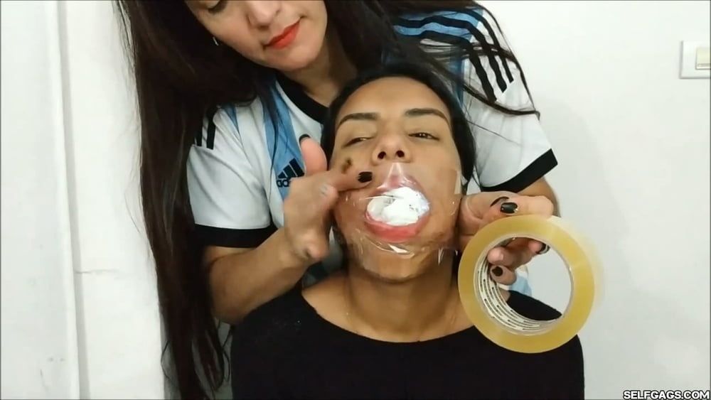 Gagged With 10 Socks And Clear Tape Gag - Selfgags #18