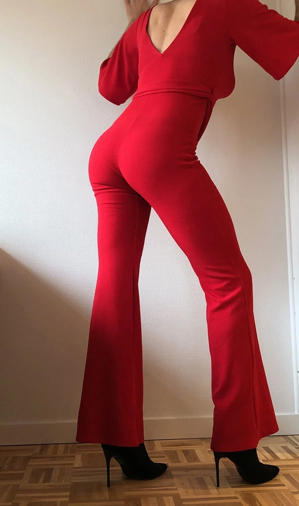 Red tight jumpsuit #25