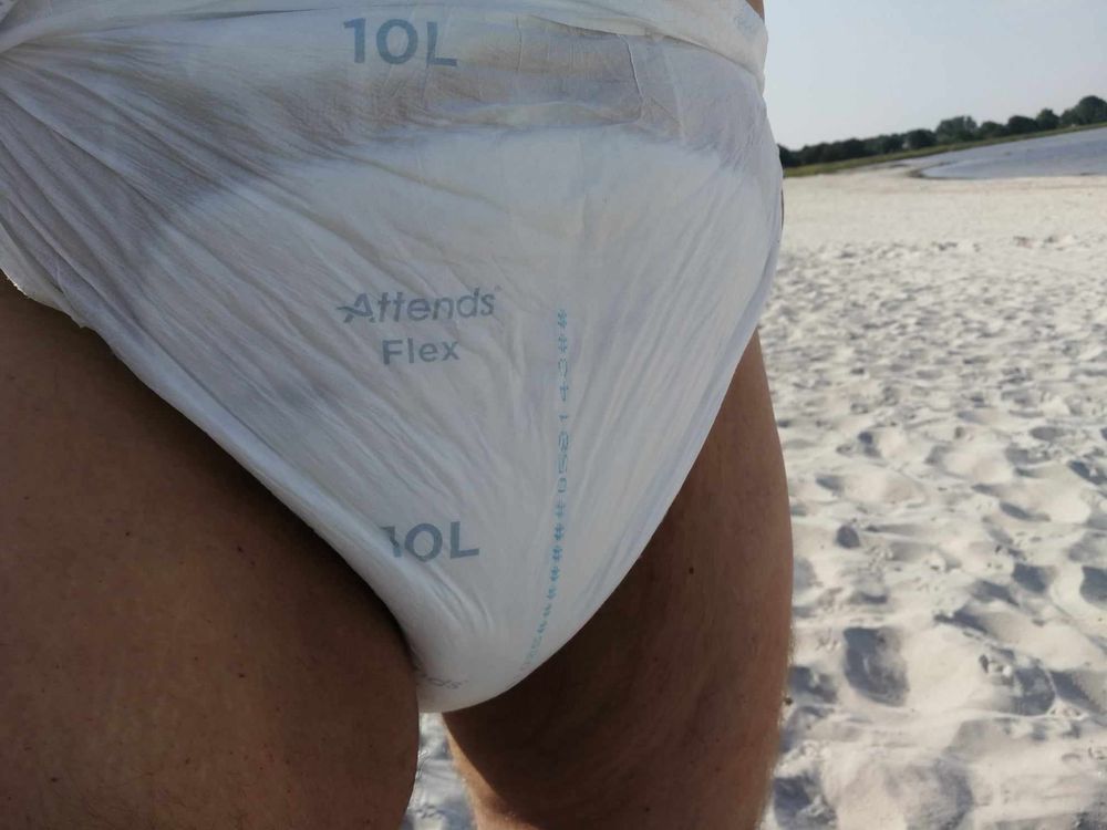 Diaper on public beach #7