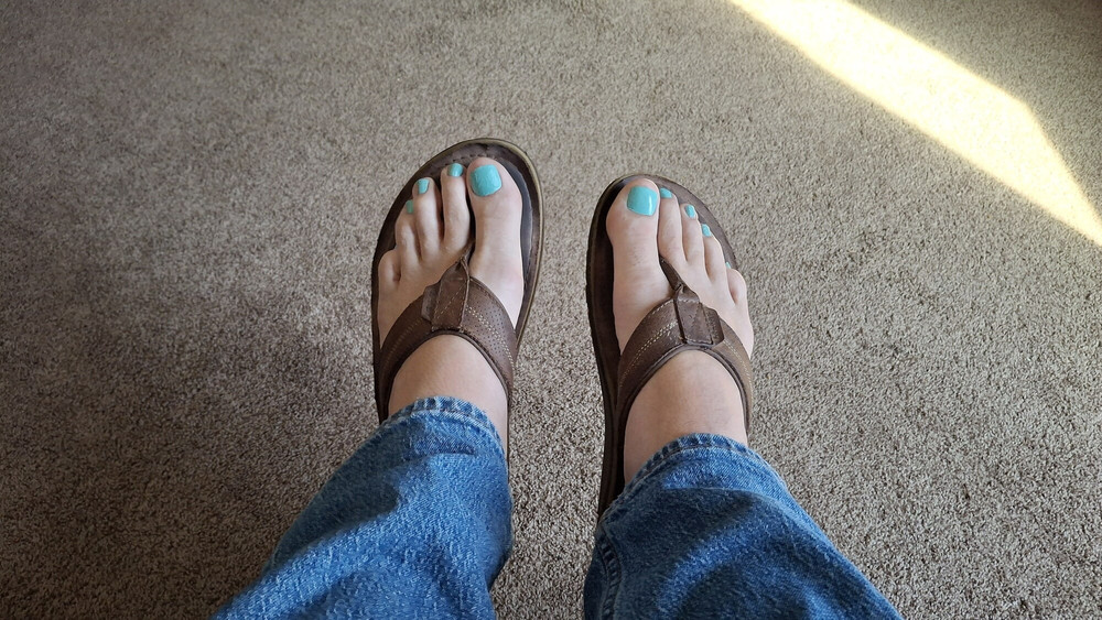 Showing off my painted toes for foot lovers #15