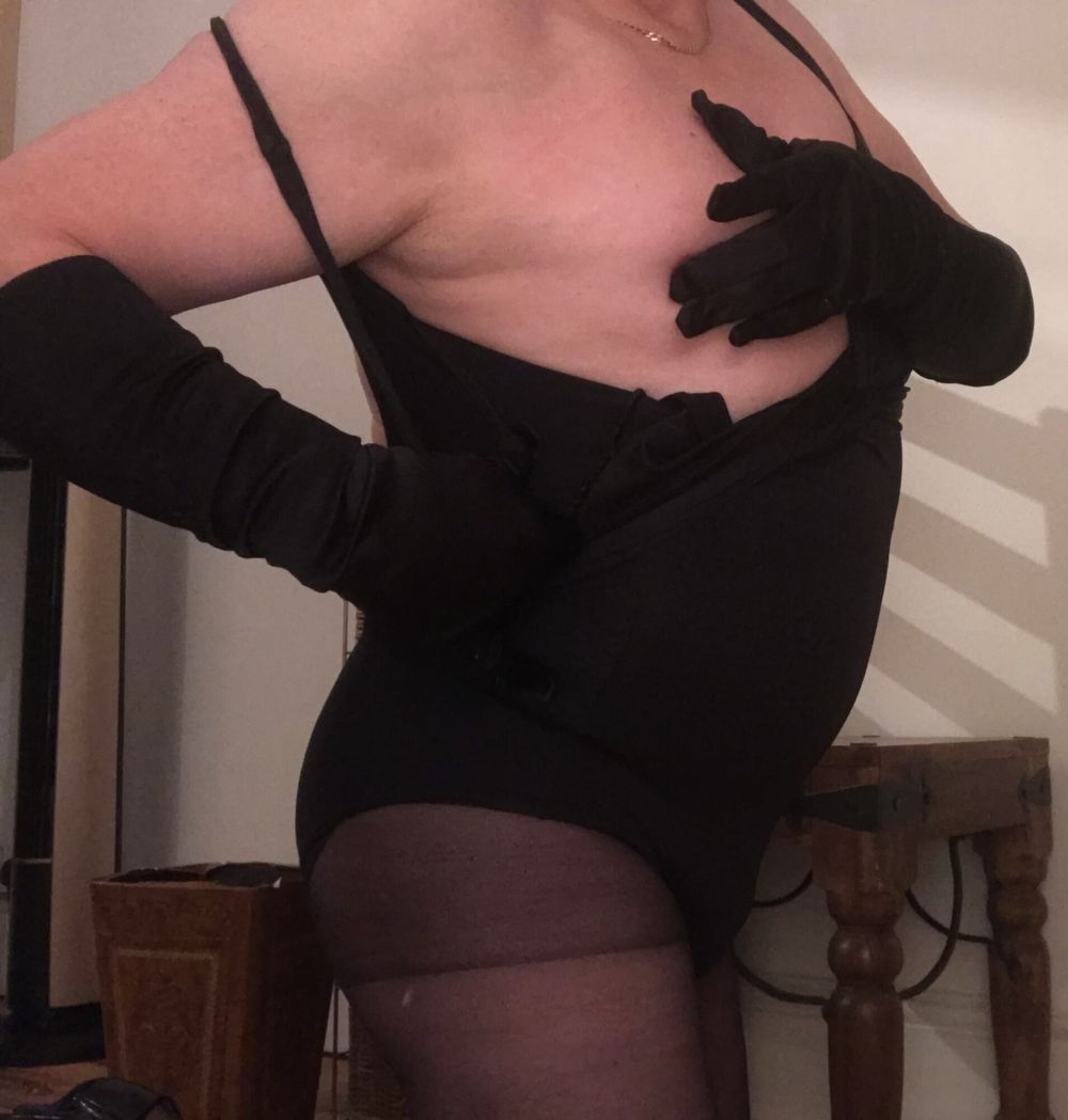 wife's sheer black tights #4