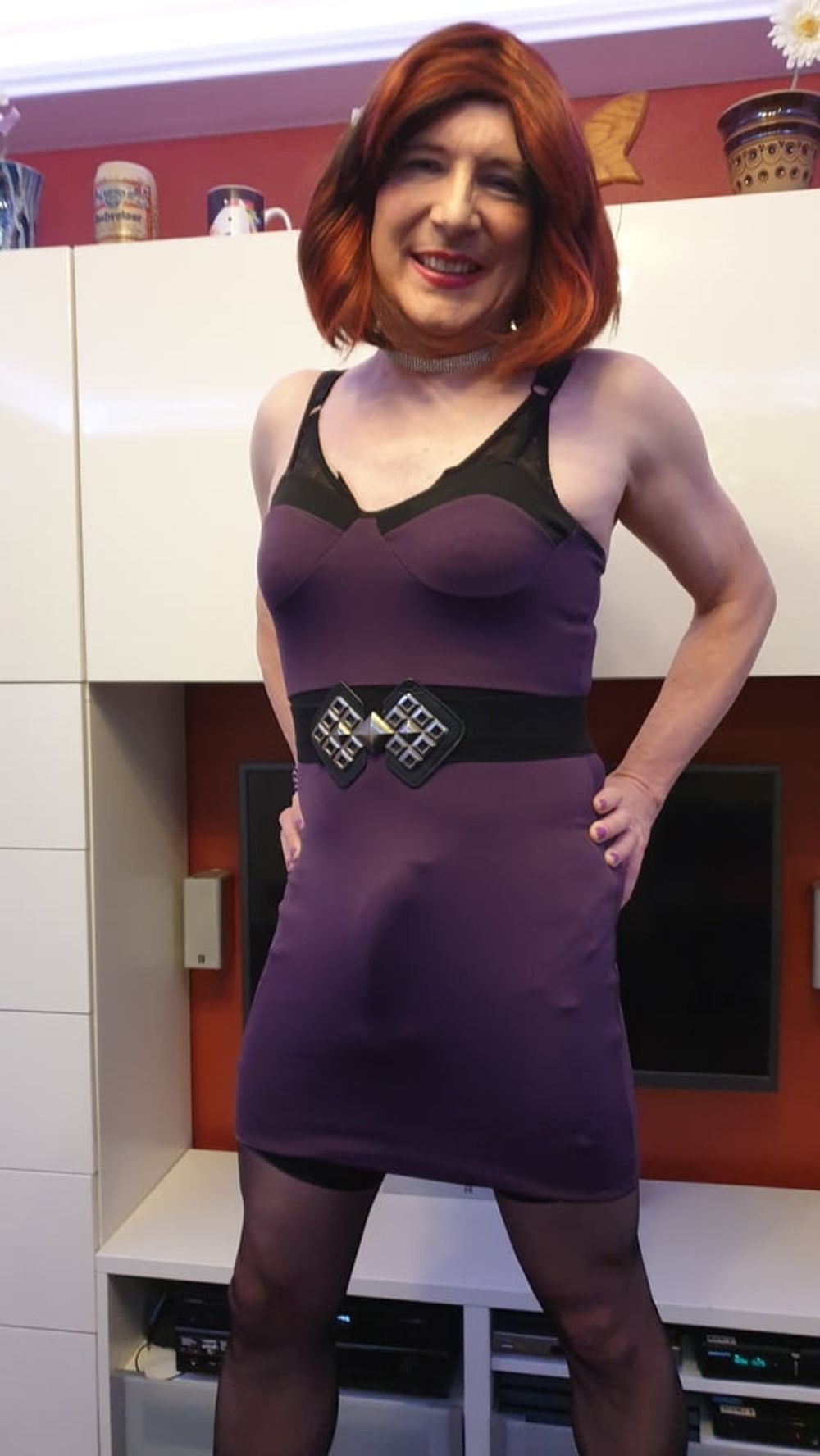 TGirl Slut Lucy the purple poser #21