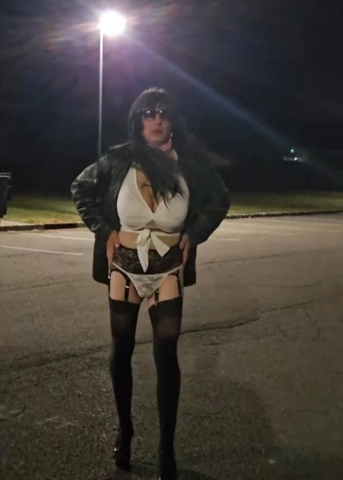 DeeDeeSlut69 in public in a few Outfits