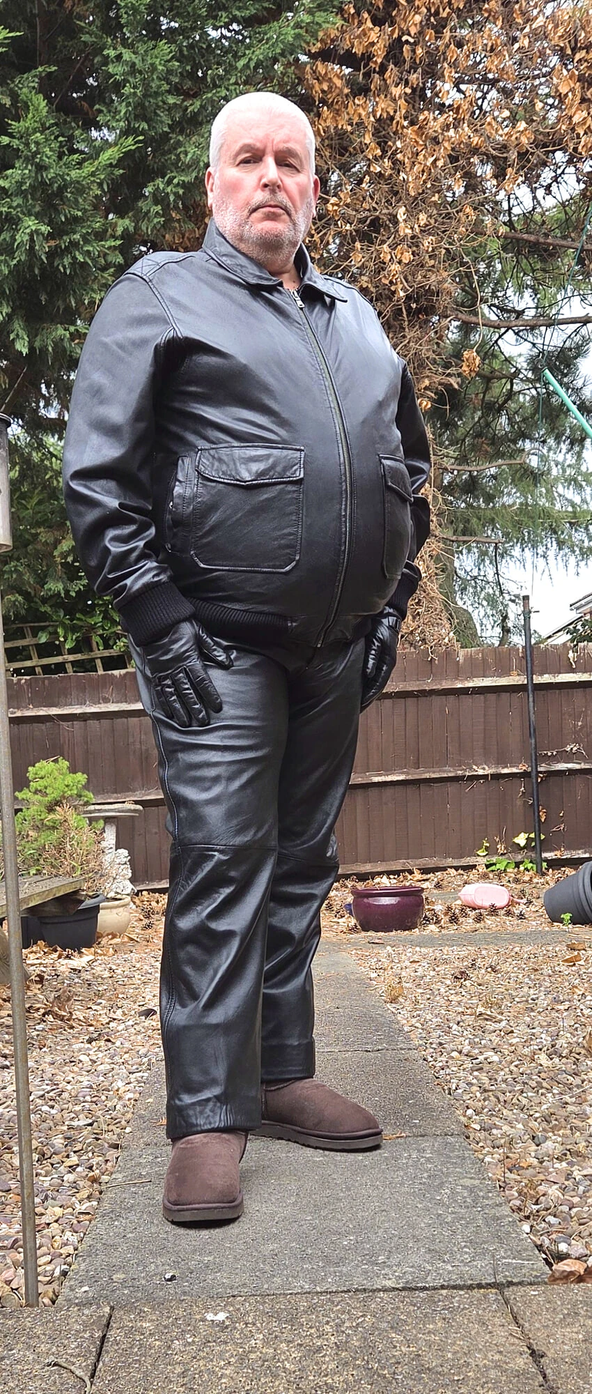 Leather outfit outside #2