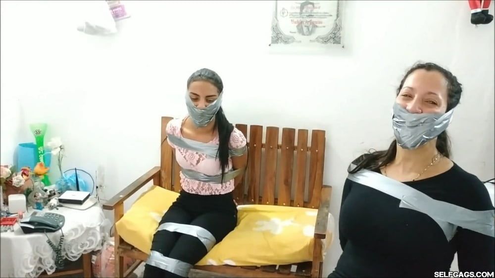 Petite Girl Silenced With BIG Tape Gag! - Selfgags #40