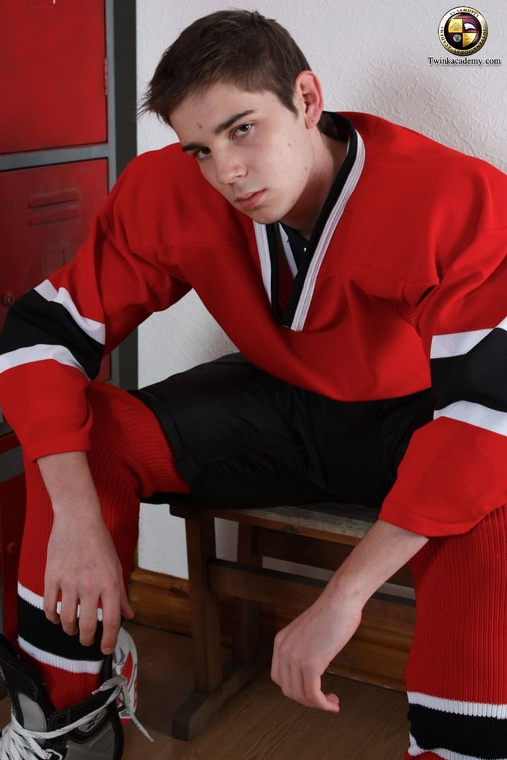 Teen hockey jock jerks off #3