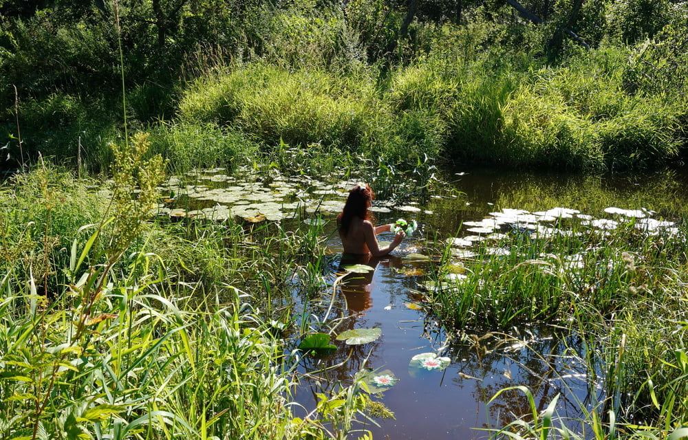 in a weedy pond #12