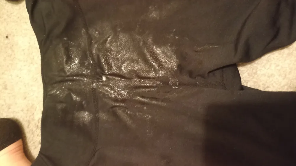 MASSIVE cumshot all over my workout clothes #14