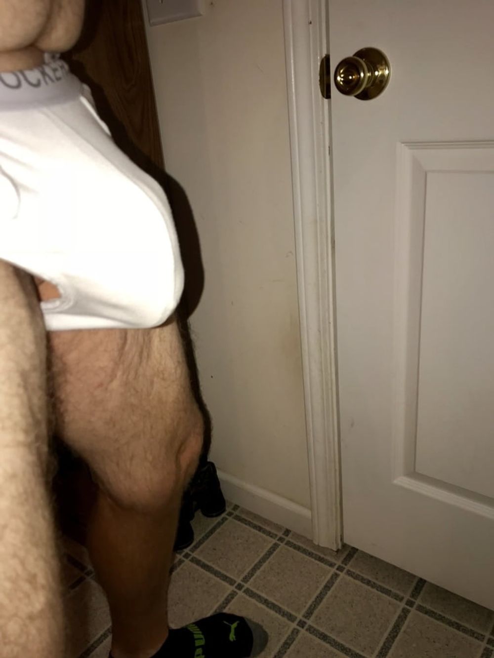 Cock in and out of white undies  #23