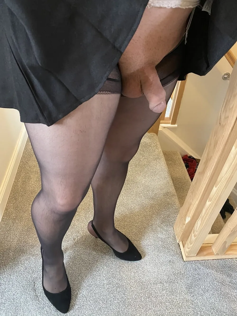 Sissy crossdresser in Black stockings #36