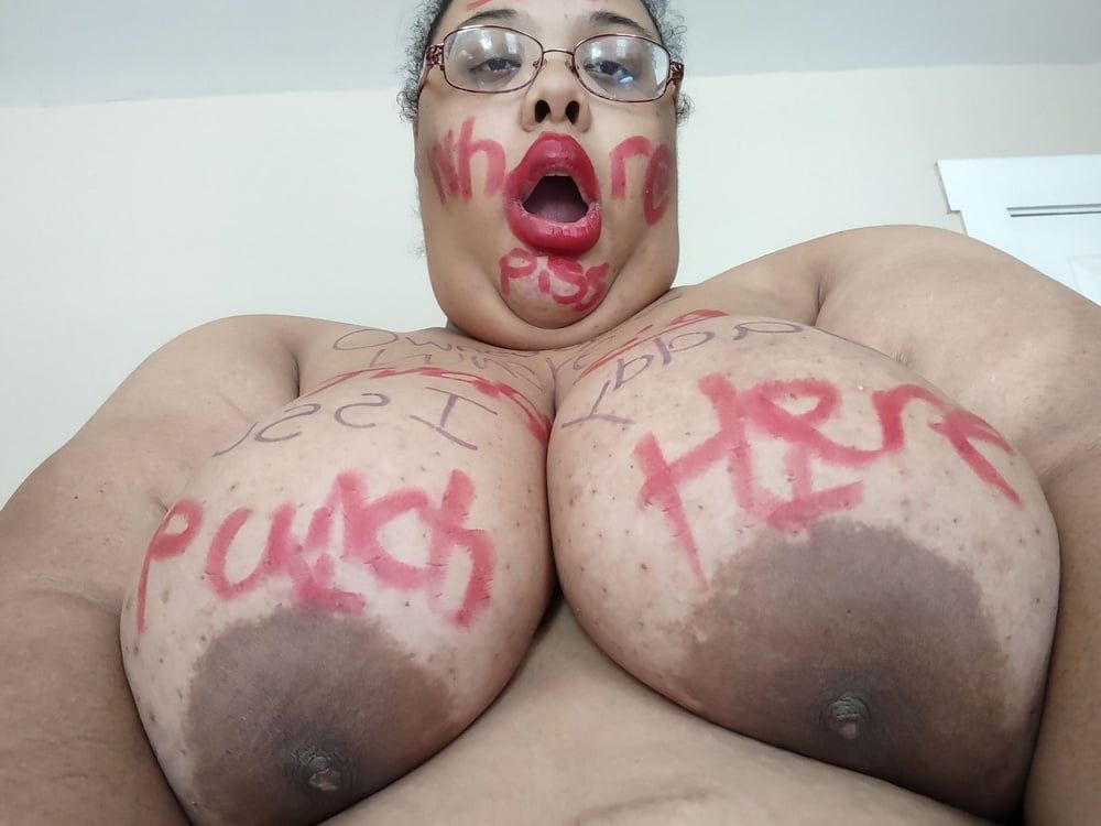 Dumb SSBBW Slut Jessica Jones&#039; Bodywriting  #11