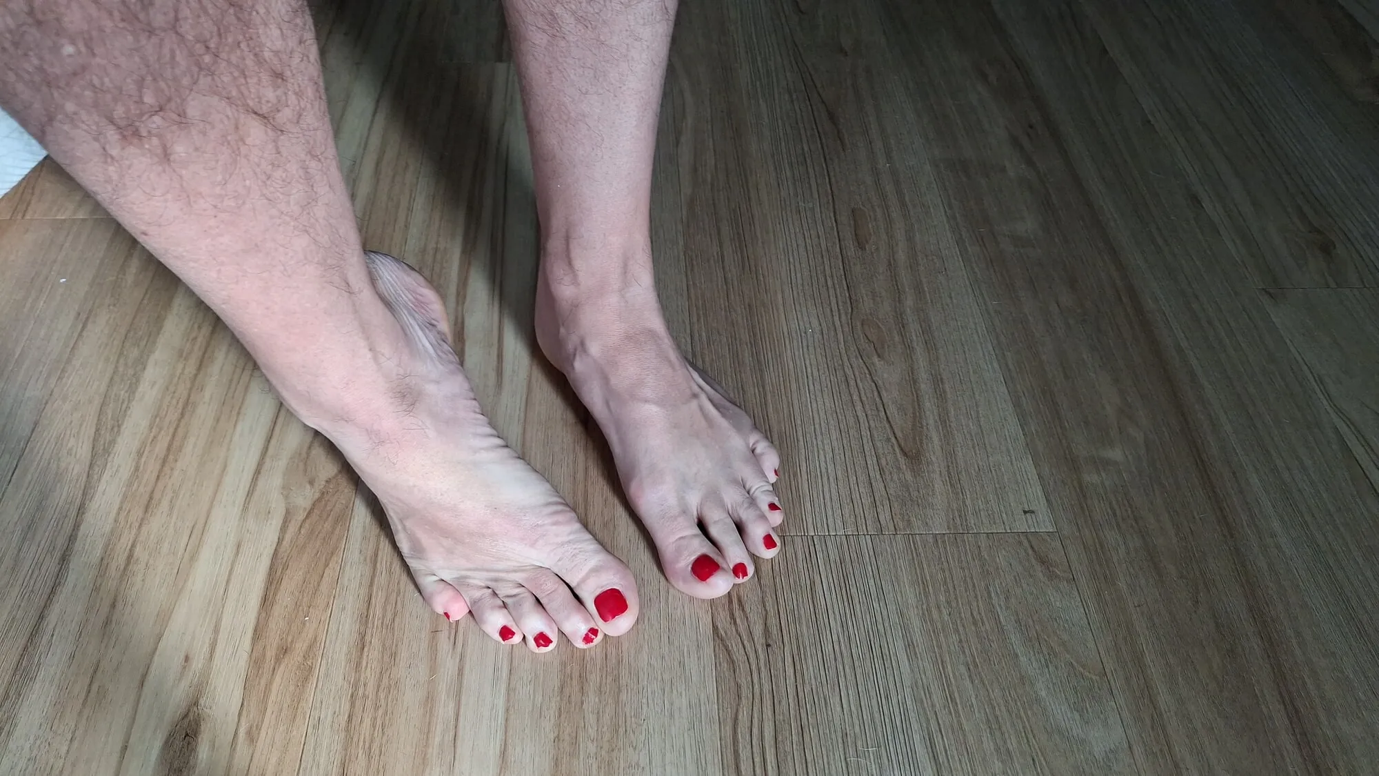 My toes painted red #6