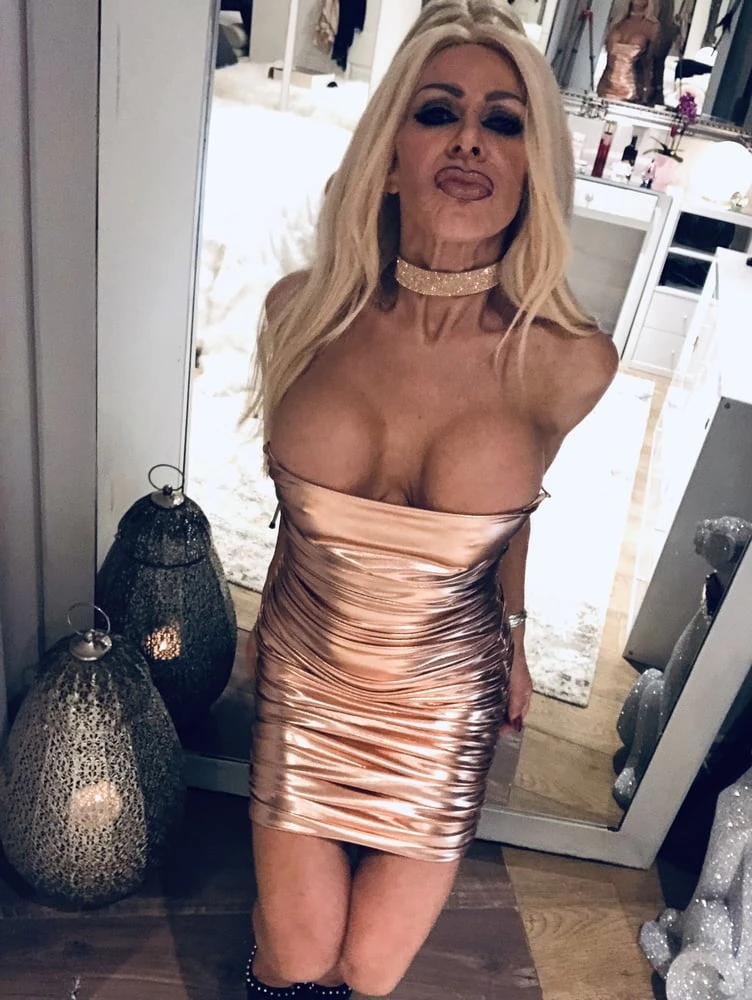 Secret Slut in a Gold Dress #4