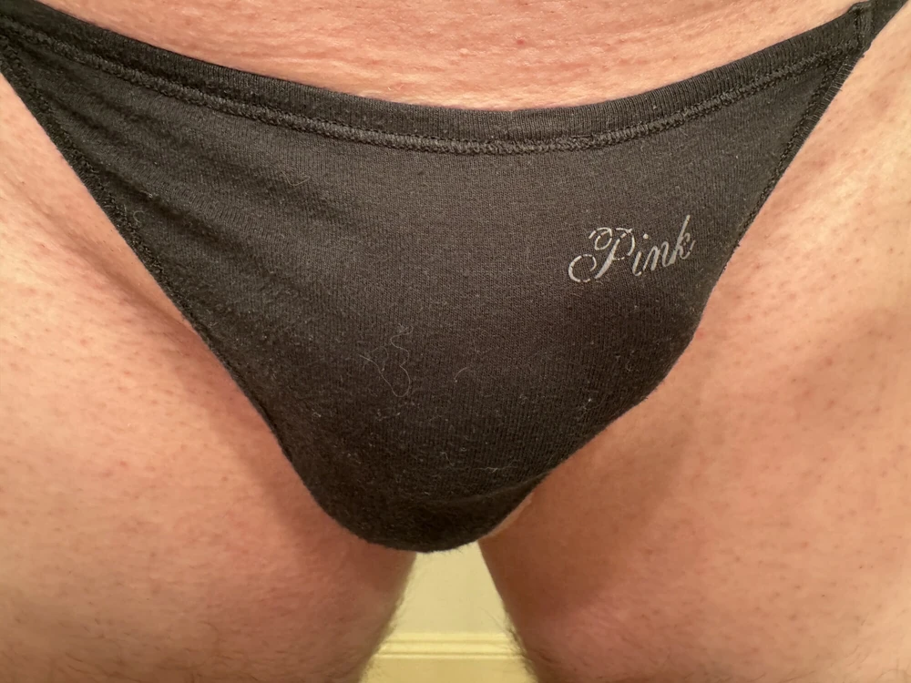 Cock in black thong #4