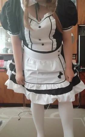 sissy maid aleksa dressing and undressing         