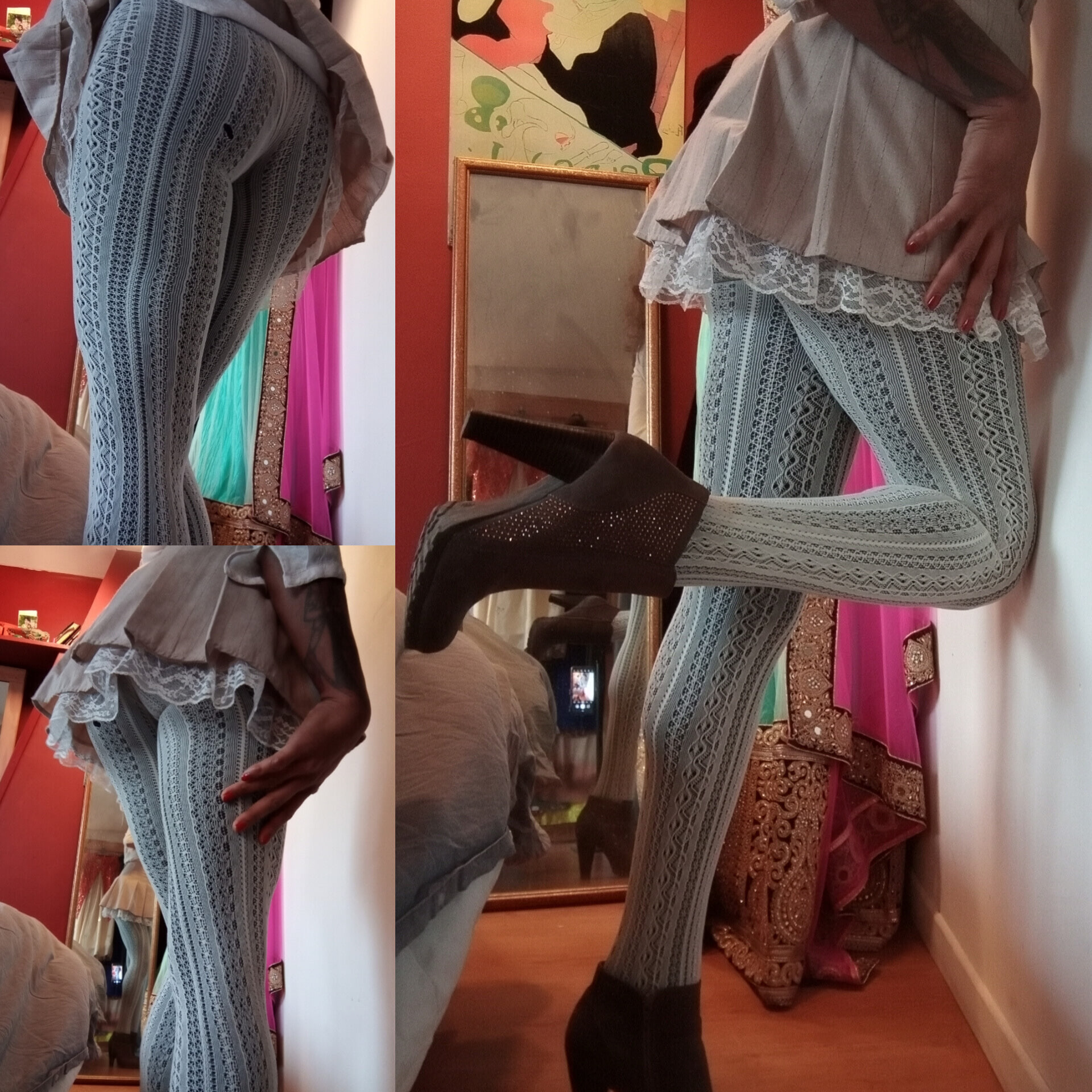 Sissy Femboy in lace stockings