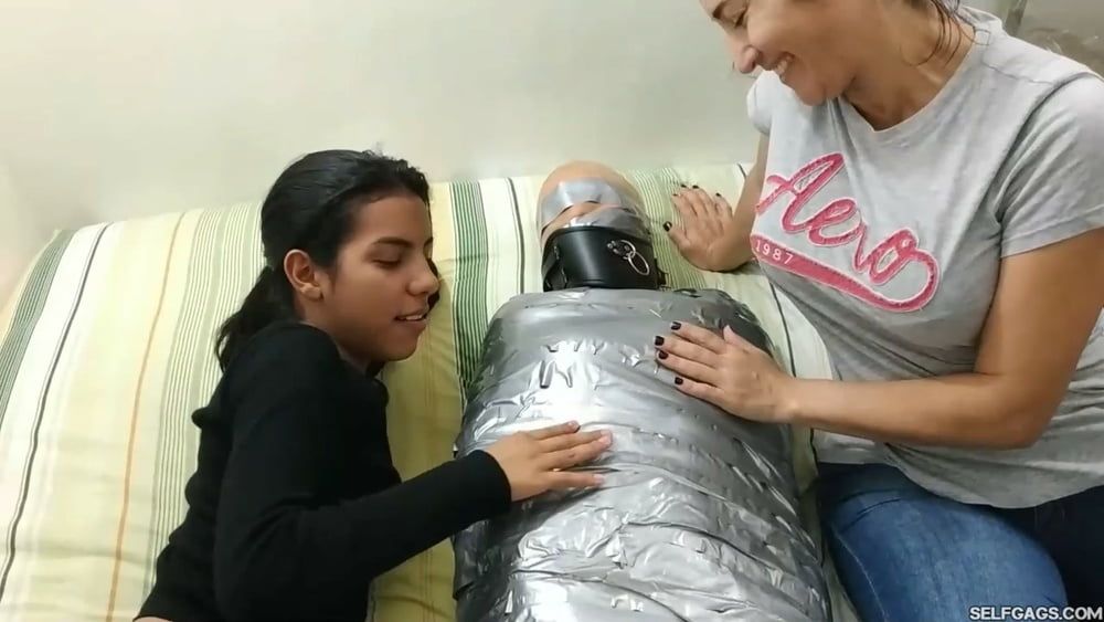 Sexy Girl Trapped In Ultra Tight Layered Mummification #16