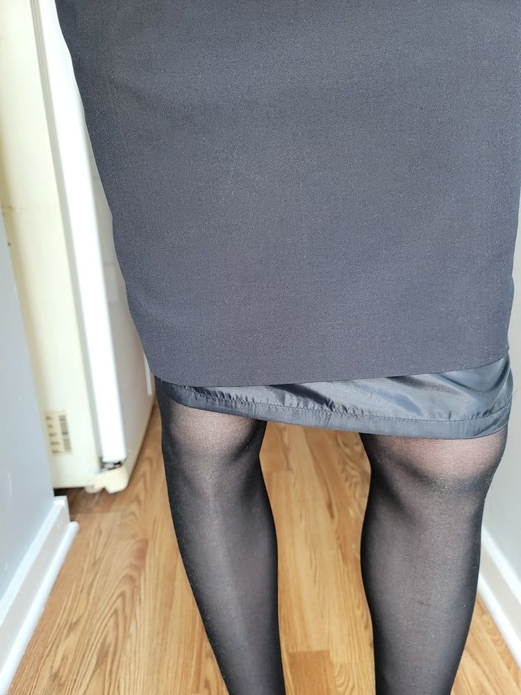 Flight Attendant Skirt with Sliky lining and Pantyhose  #2