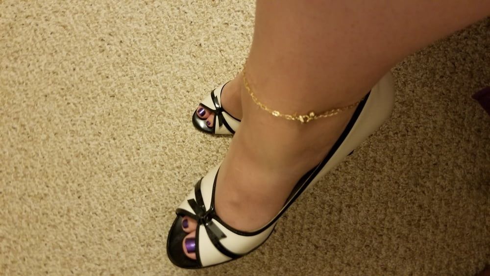 Playing in my shoe closet pretty feet heels flats milf  wife #47