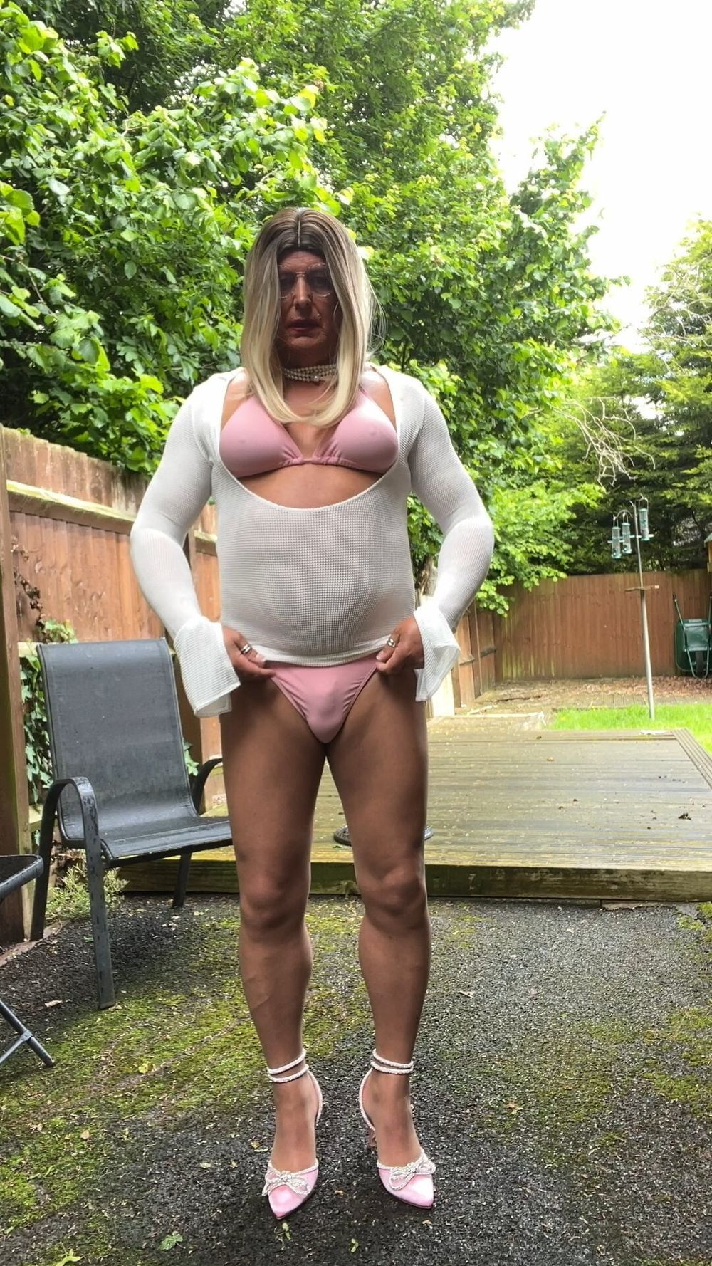 Amateur Crossdresser Kellycd2022 sexy milf in pink bikini #52