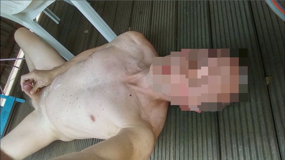 public outdoor exhibitionist twink shooting cum on belly  #57