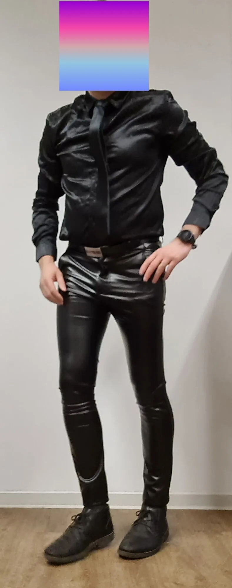 Gay in leather and satin #4