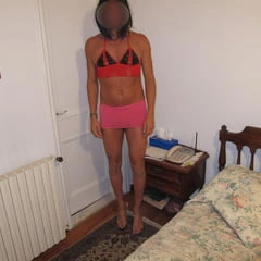 micro skirt and sexy lingerie