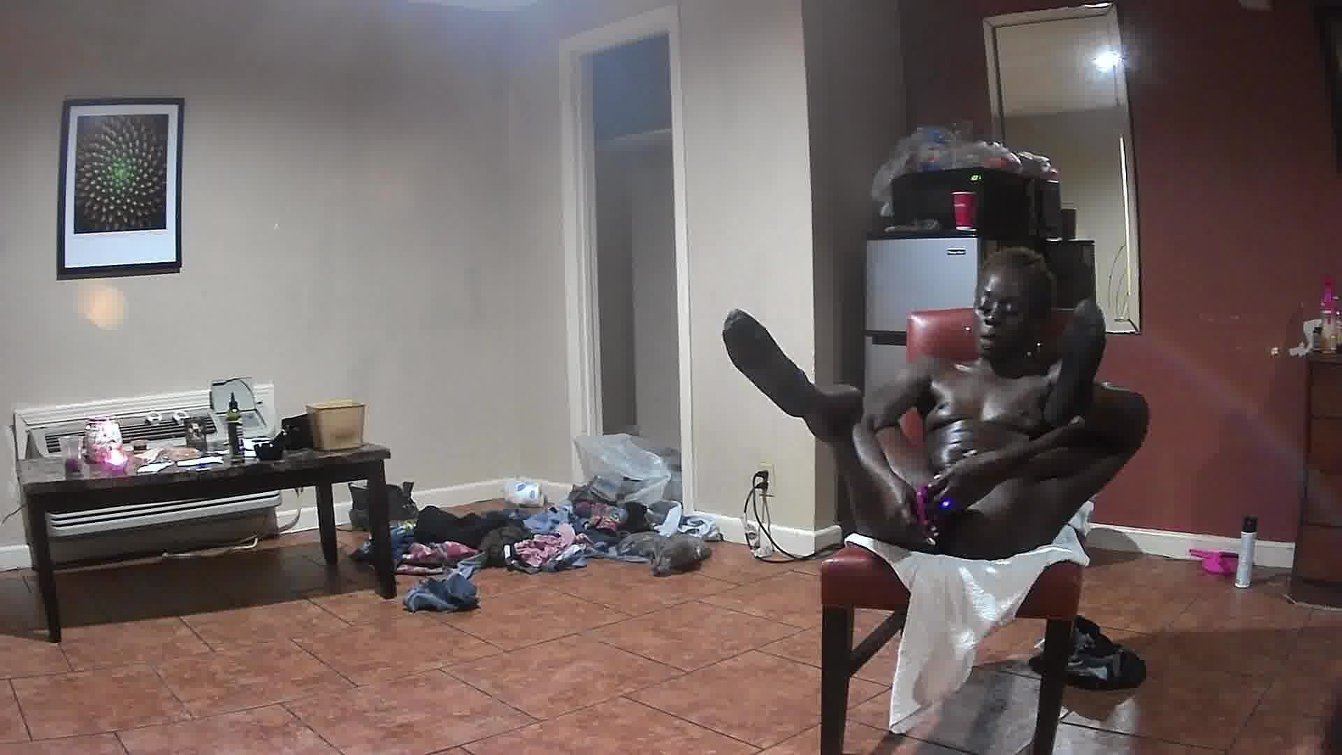 Sexy Chocolate milf Completely Nude Petite Spinner #53