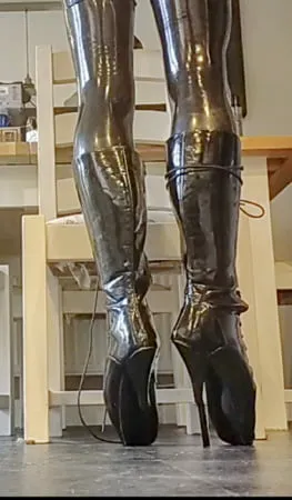 alison in rubber         