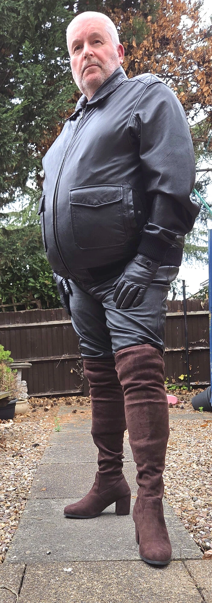 Leather outfit outside #6