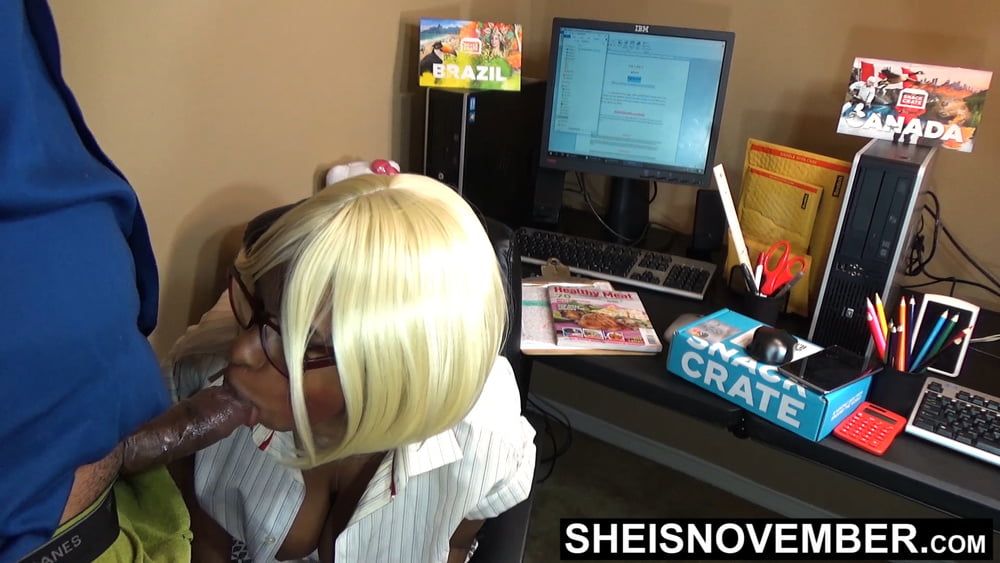 Hot Black Secretary Msnovember Sucking My Cock For Her Job  #2