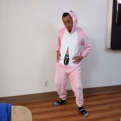 Pink onesie and zipper undies
