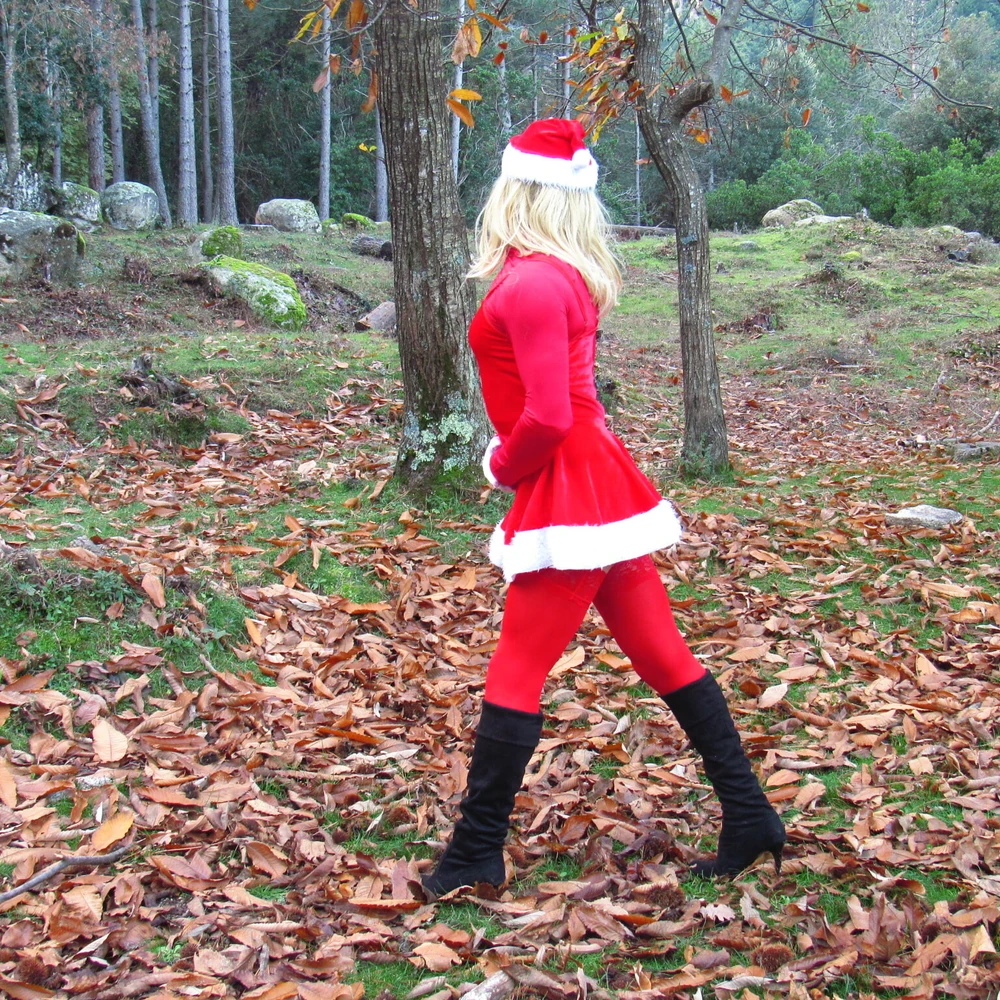 Shy snowflake shows off her ass in stockings. #57