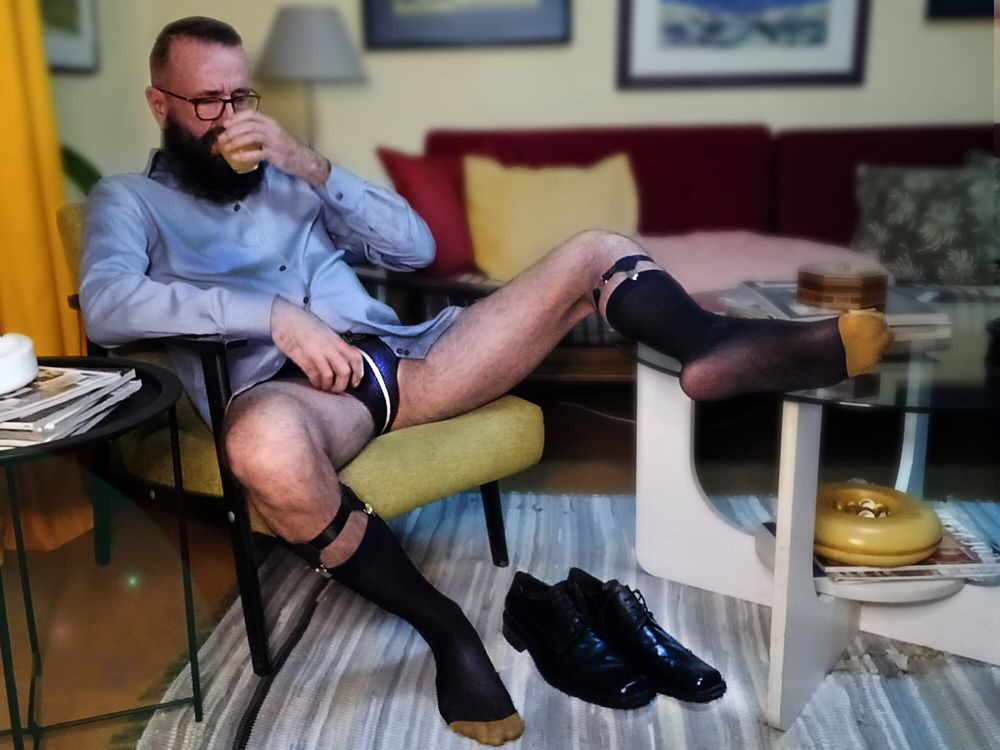 Daddy in sheer socks