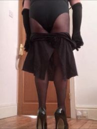 sexy slut in sheer black tights (2) #13