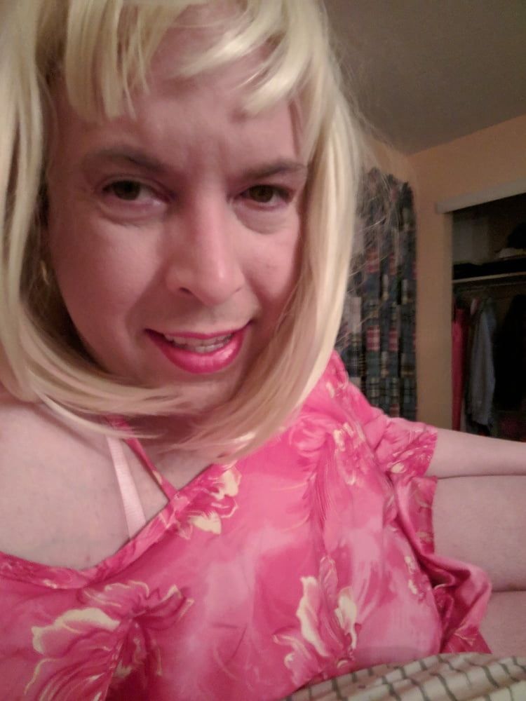 BBC Sissy Feels Cute in Pink Dress #25